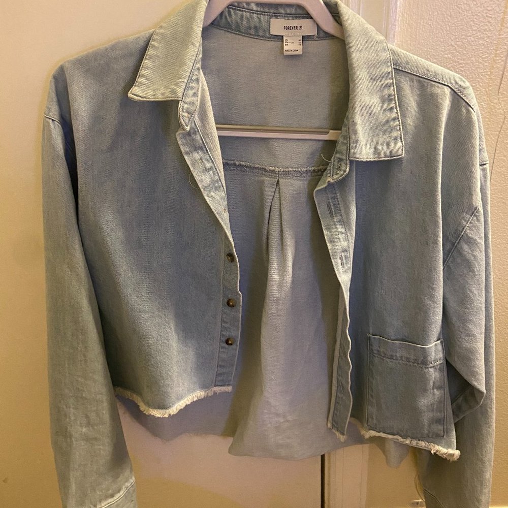Denim Cropped Jacket